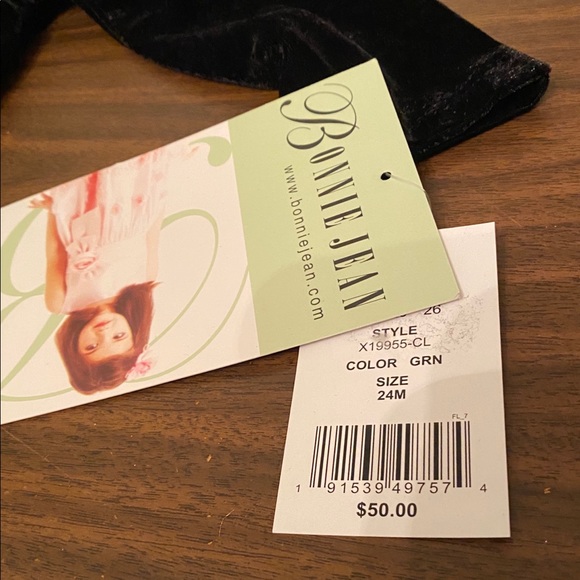 Bonnie Jean Sparkle Mesh Dress With Cardigan, 24 M - Picture 7 of 7